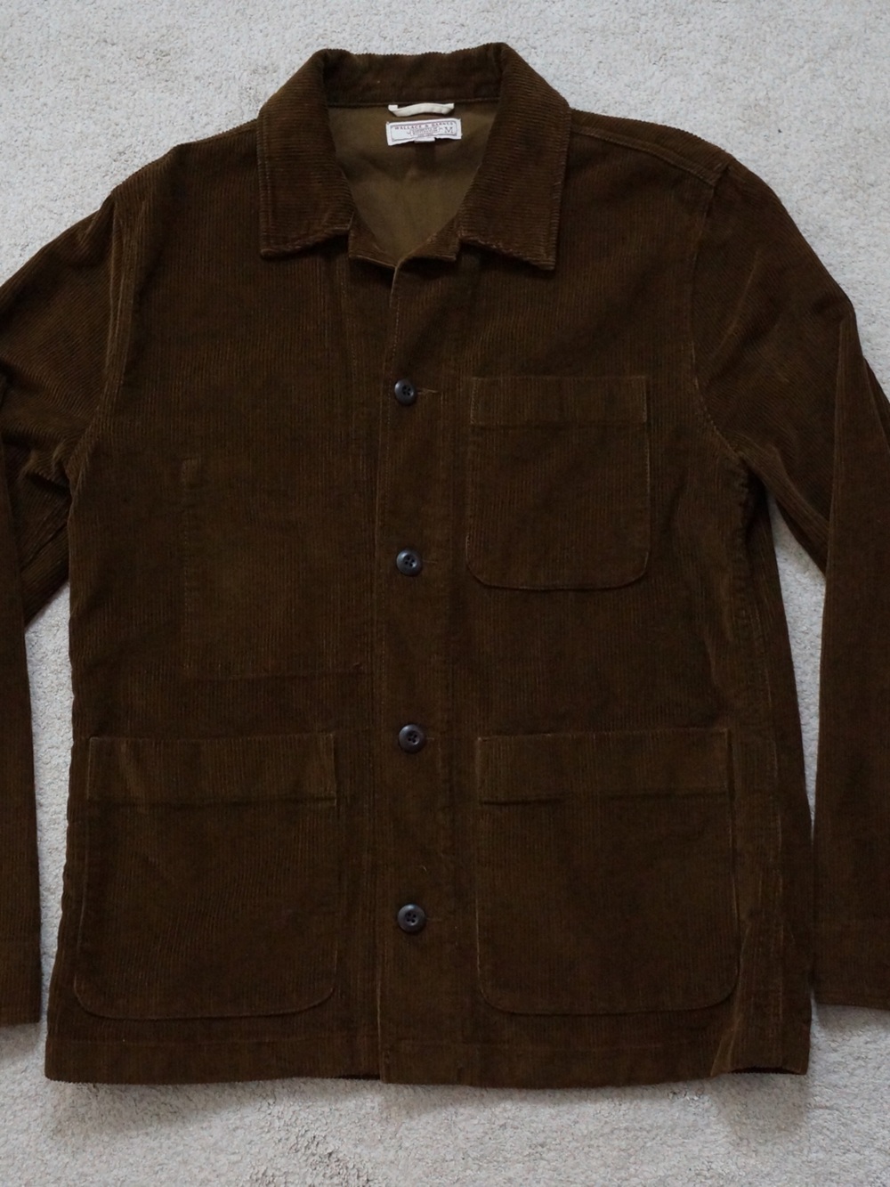 J. Crew Wallace & Barnes Corduroy Chore Jacket in Brown EUC - Picture 1 of 5